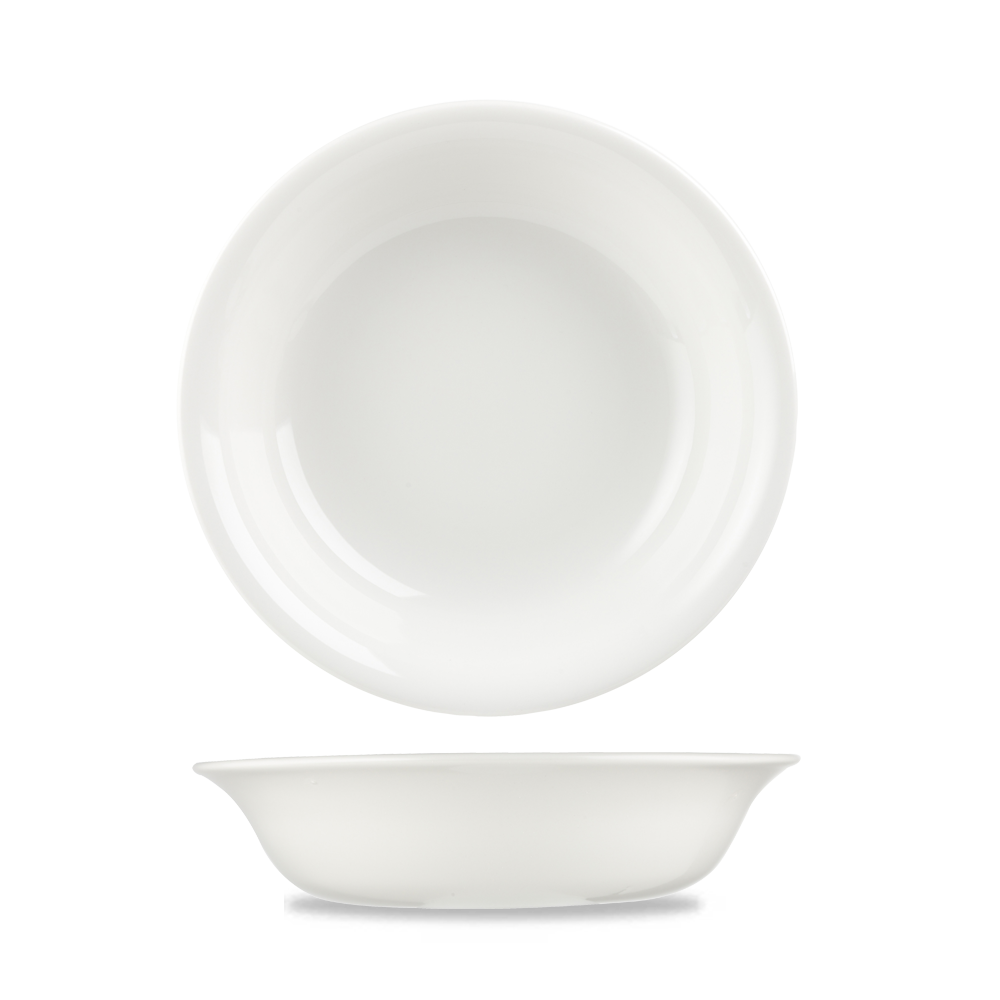 Elegant White Porcelain Serving Bowl - 8.5" Diameter