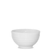 Bit On The Side Porcelain White Ripple Bowl 20oz