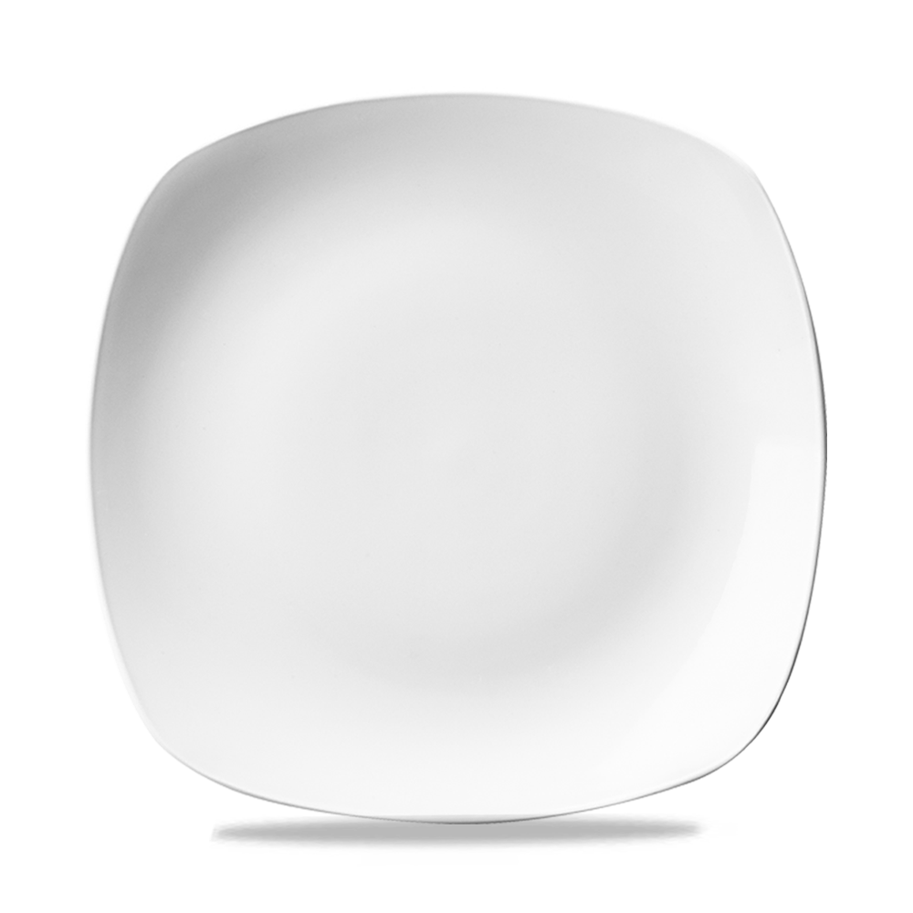 White X Squared Square Plate 10" - Contemporary Dining Essential