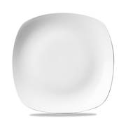 White X Squared Square Plate 10" - Contemporary Dining Essential