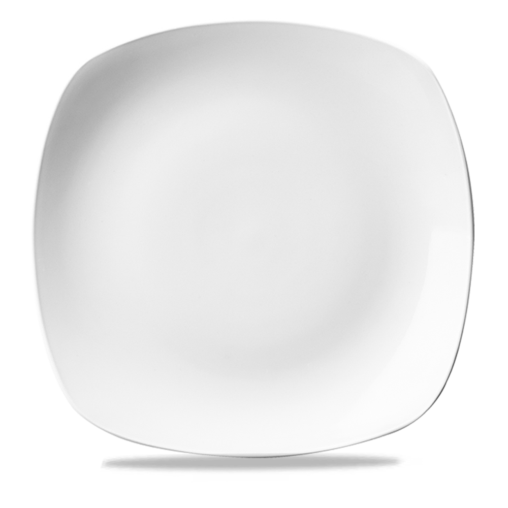 White X Squared Square Plate 11.5" - Elegant Dining Experience