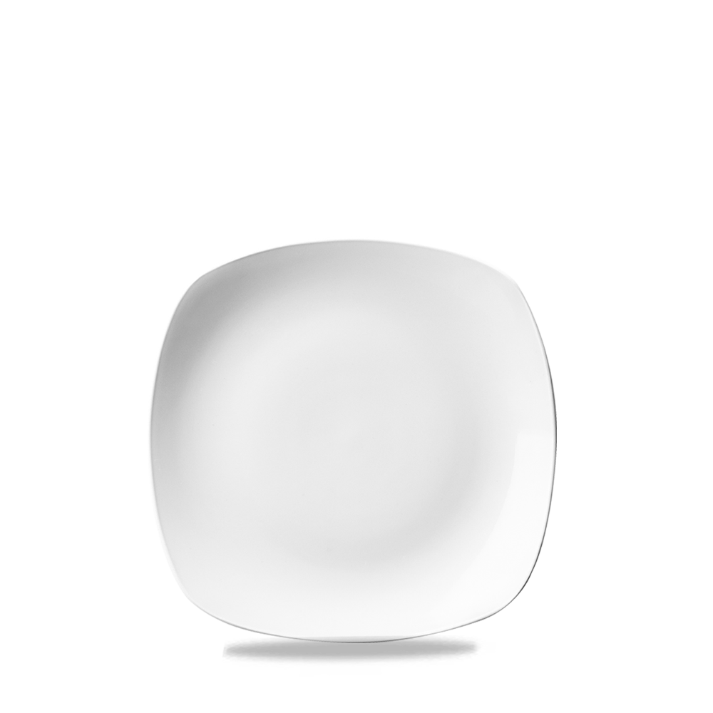 White X Squared Square Plate 6.5" - Elegant Dining Essential