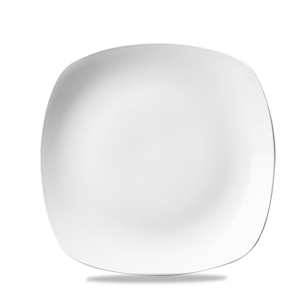 White X Squared Square Plate 8.5" - Elegant Dining Essential
