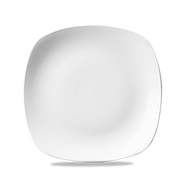 White X Squared Square Plate 8.5" - Elegant Dining Essential