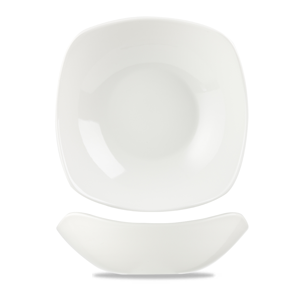 Churchill White X Squared Bowl 9.25" - Contemporary Dining Essential