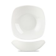 White X Squared Bowl 8" - Contemporary Square Dinnerware Piece