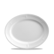 Buckingham White Porcelain Oval Plate 10"