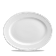 Buckingham White Porcelain Oval Plate 12"
