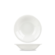 Buckingham White Porcelain Oatmeal Bowl 7"