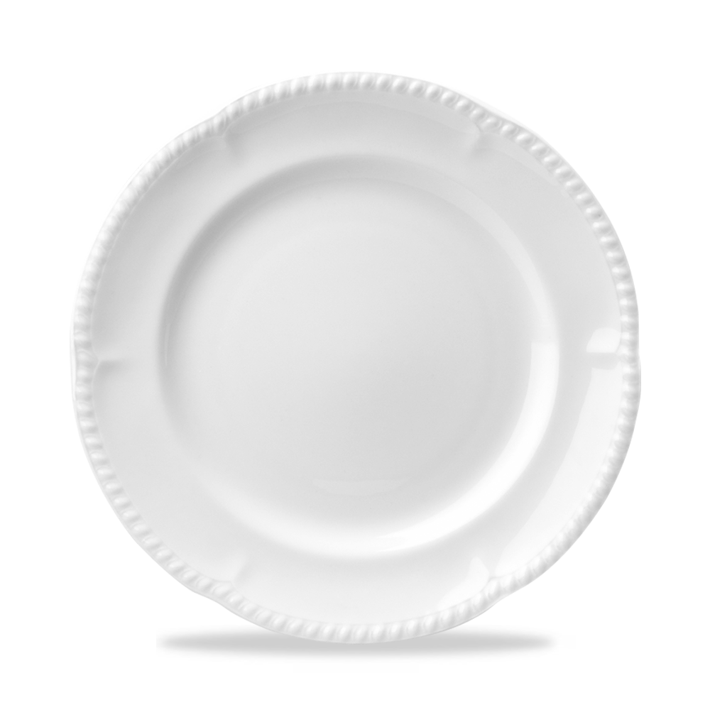 Buckingham White Porcelain Plate 10"