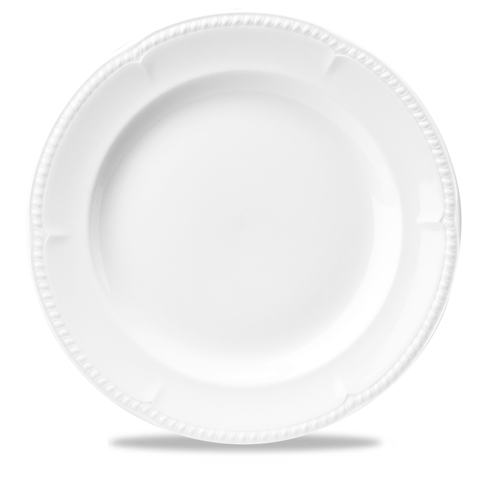 Buckingham White Porcelain Plate 12"