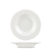 Buckingham White Porcelain Rimmed Soup Bowl 9"