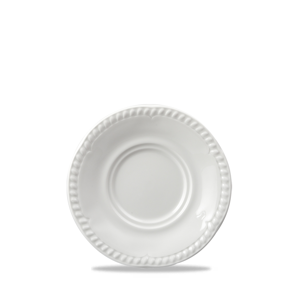 Buckingham White Porcelain Tea Saucer 6"