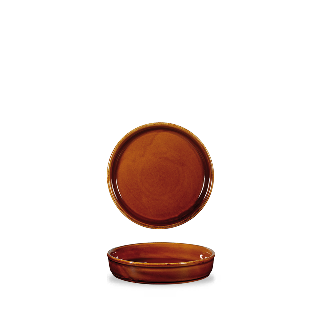 Art De Cuisine Rustic Brown Mezze Dish 4.4"