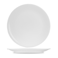 Art De Cuisine Menu White Porcelain Coupe Plate 27cm