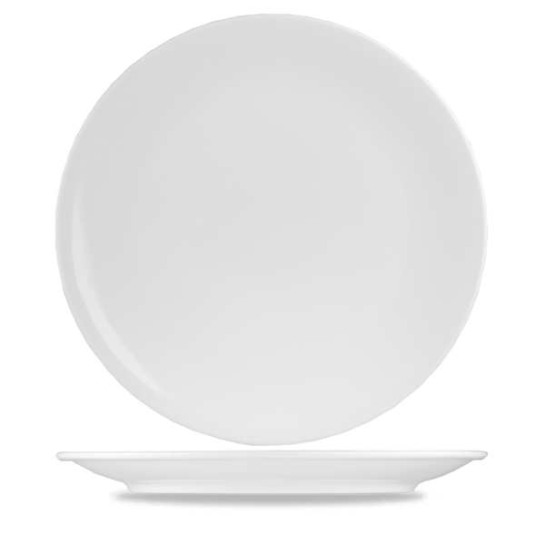 Art De Cuisine Menu White Porcelain Coupe Plate 31cm