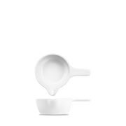 Art De Cuisine Menu White Porcelain Mini Sauce Pan 4oz