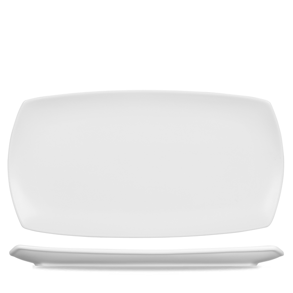 Art De Cuisine Menu White Porcelain Flat Rectangular Plate 14 X 7.5"