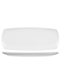 Art De Cuisine Menu White Porcelain Flat Rectangular Plate 14 X 5 1/2"