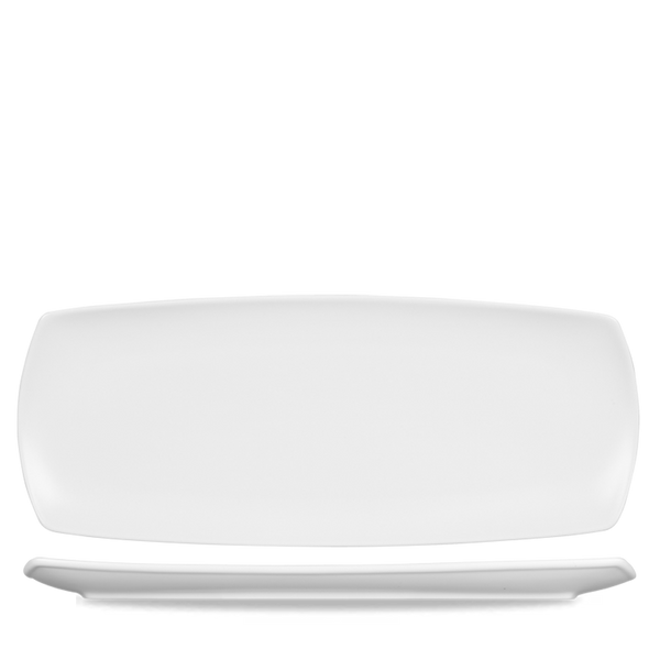 Art De Cuisine Menu White Porcelain Flat Rectangular Plate 14 X 5 1/2"