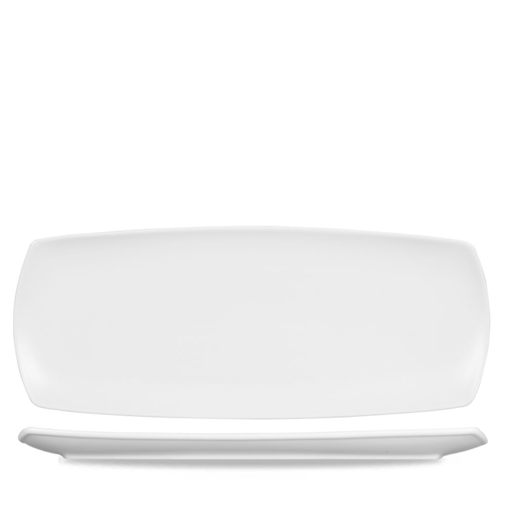 Art De Cuisine Menu White Porcelain Flat Rectangular Plate 14 X 5 1/2"