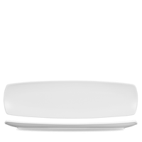 Art De Cuisine Menu White Porcelain Flat Rectangular Plate 14 X 4"