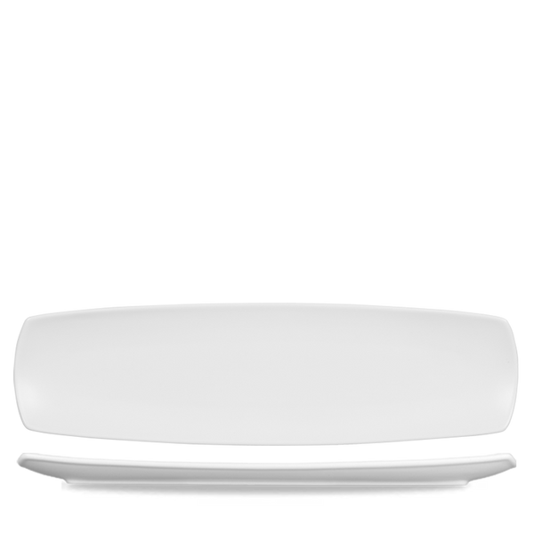 Art De Cuisine Menu White Porcelain Flat Rectangular Plate 14 X 4"