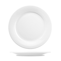 Art De Cuisine Menu White Porcelain Mid Rim Plate 10 5/8"