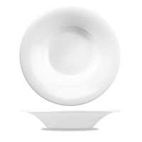 Art De Cuisine Menu White Porcelain Pasta Bowl 12"