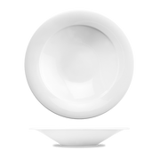 Art De Cuisine Menu White Porcelain Mid Rim Pasta Bowl 11.5"