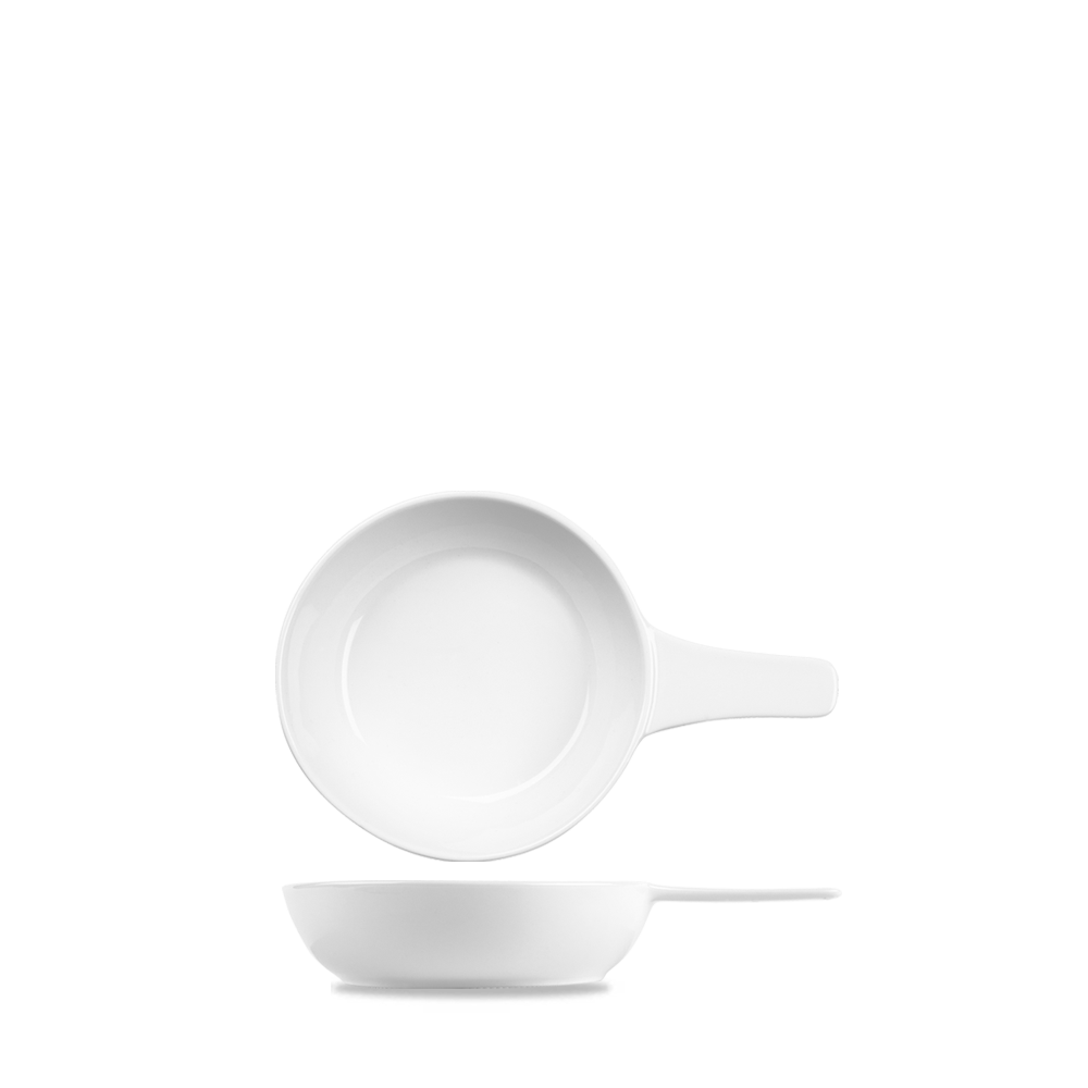 Art De Cuisine Menu White Porcelain Presentation Pan 4.25"