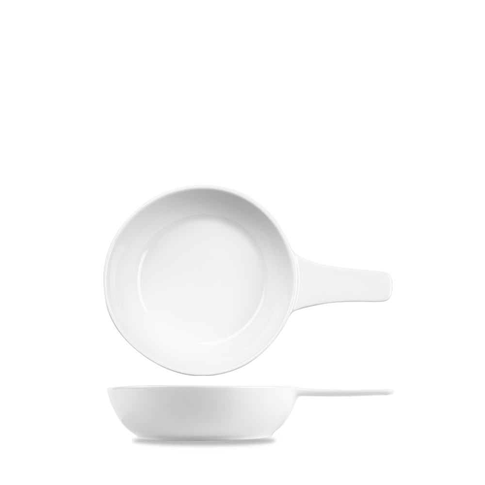 Art De Cuisine Menu White Porcelain Presentation Pan 5.25"