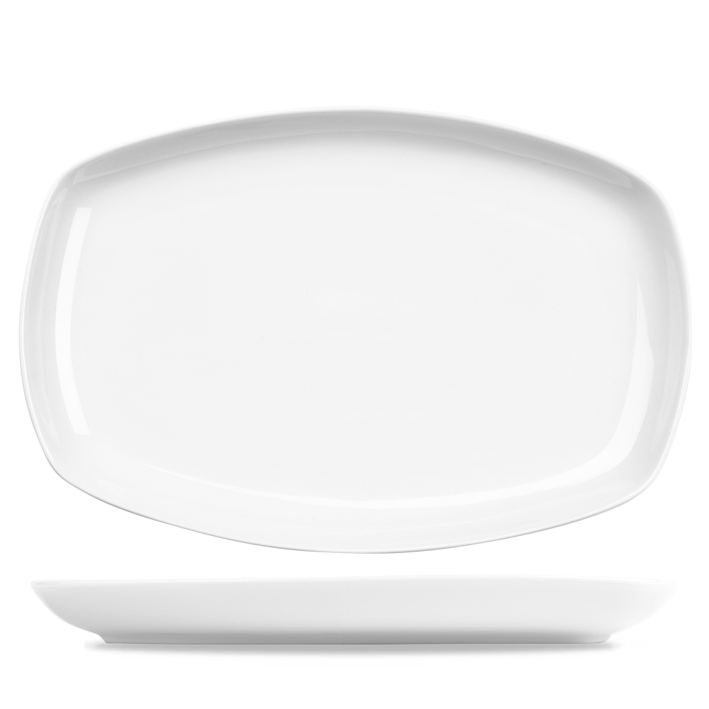 Art De Cuisine Menu White Porcelain Rectangular Plate 9.25"
