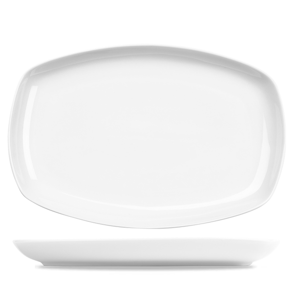 Art De Cuisine Menu White Porcelain Rectangular Plate 9.25"