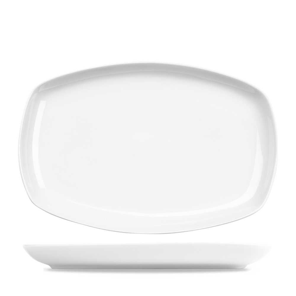 Art De Cuisine Menu White Porcelain Medium Platter 12 1/4 X 8 1/4"