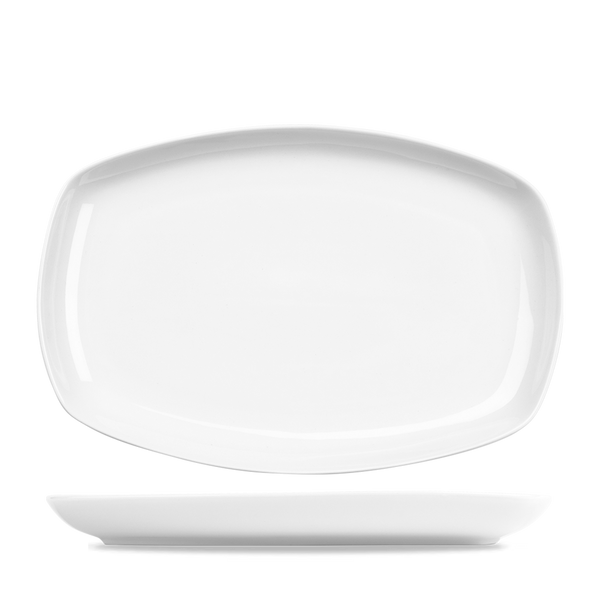 Art De Cuisine Menu White Porcelain Medium Platter 12 1/4 X 8 1/4"
