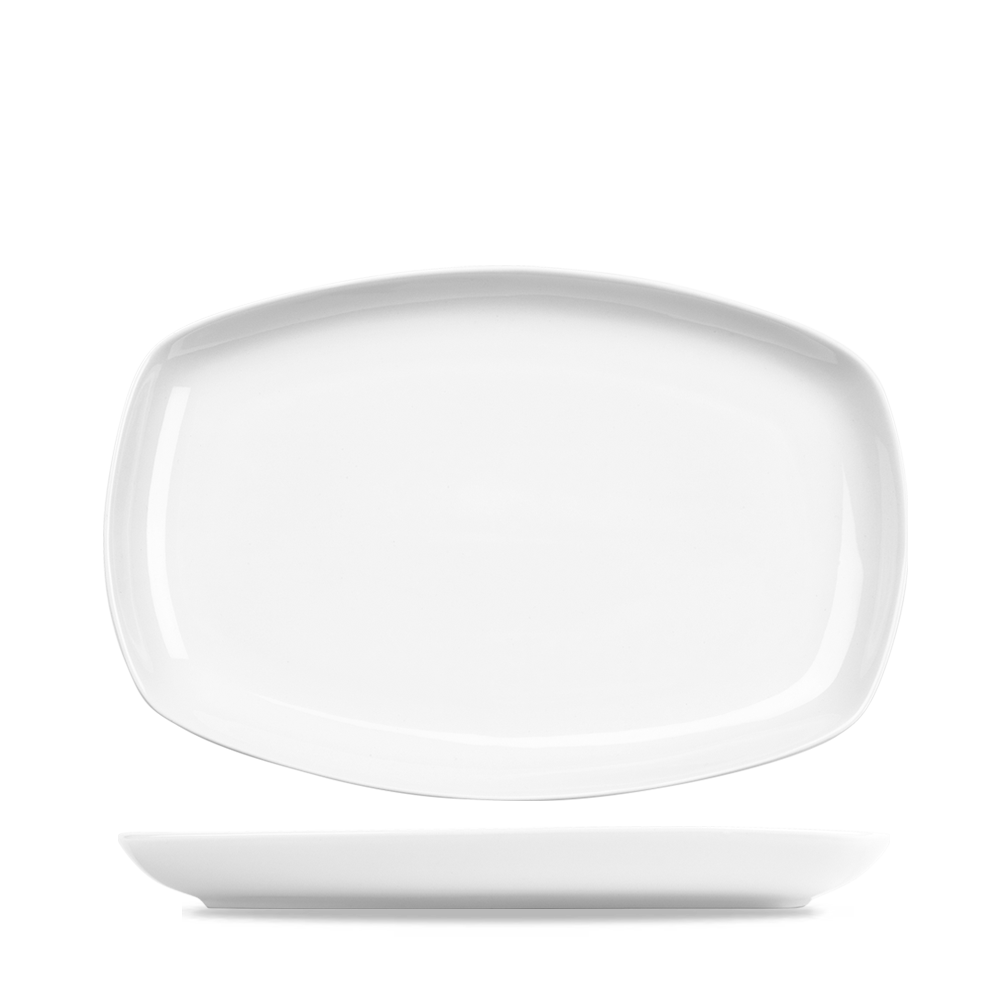 Art De Cuisine Menu White Porcelain Rectangular Plate 9 1/2 X 6 1/4"