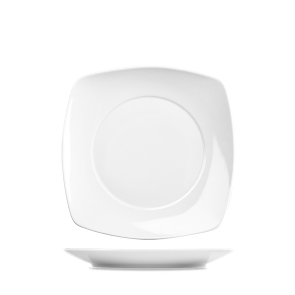 Art De Cuisine Menu White Porcelain Square Plate 6 7/8"