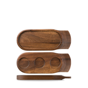 Brown Acacia Wood Serving Board - 14 Inch Rustic Charm