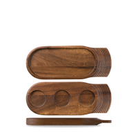 Brown Acacia Wood Serving Board - 14 Inch Rustic Charm