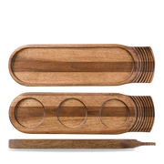 Brown Acacia Handled Wood Board 48 X 14cm