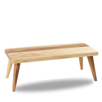 Brown Acacia Wood Rectangular Large Stand
