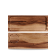 Brown Acacia Wood Rectangular Serving Board 40 X 16.5cm