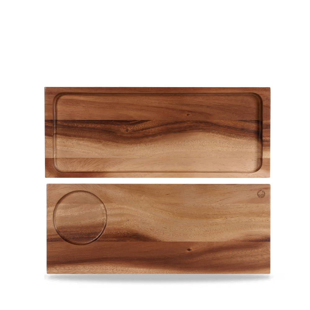 Brown Acacia Wood Rectangular Serving Board 40 X 16.5cm