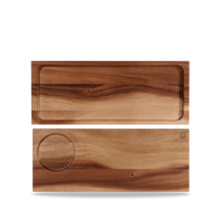 Brown Acacia Wood Rectangular Serving Board 40 X 16.5cm