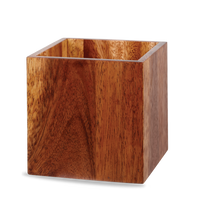 Brown Acacia Wood Buffet Cube Medium 15 x 15 x 15cm