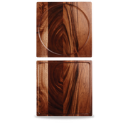Brown Acacia Wood Square Presentation Board 33.5cm