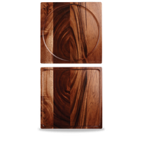 Brown Acacia Wood Square Presentation Board 33.5cm