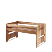 Brown Acacia Wood Large Nesting Crate Riser - 44.5 X 25.8 X 23.5cm