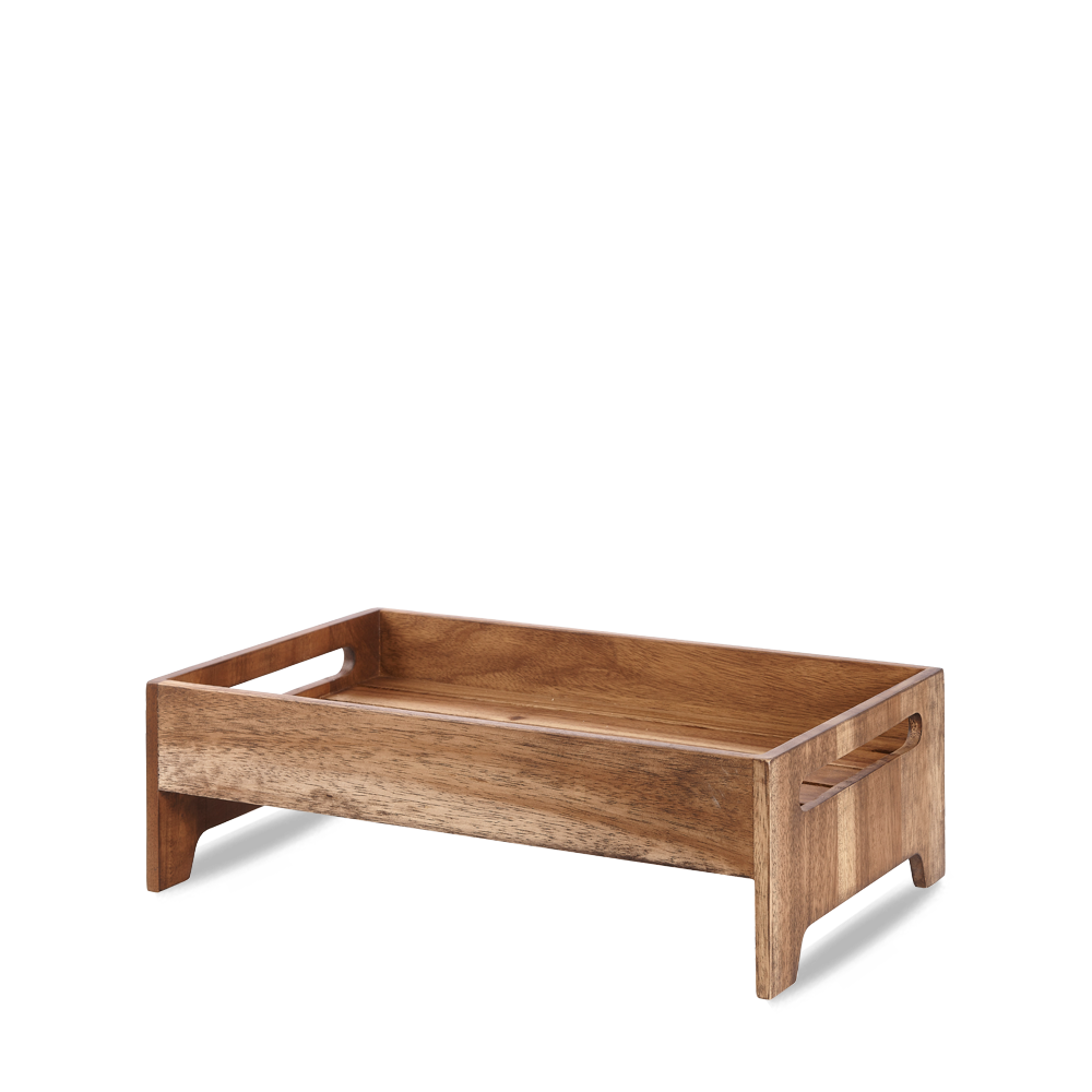 Brown Acacia Wood Medium Rustic Nesting Crate - Stylish & Versatile